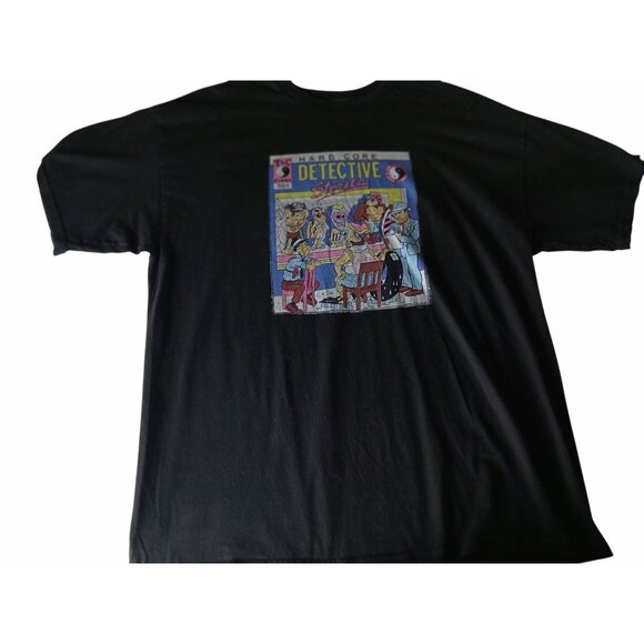 Vintage Alstyle Hard Core Detective Stories Graphic T Shirt Black Mens 2XL T C - Picture 8 of 16